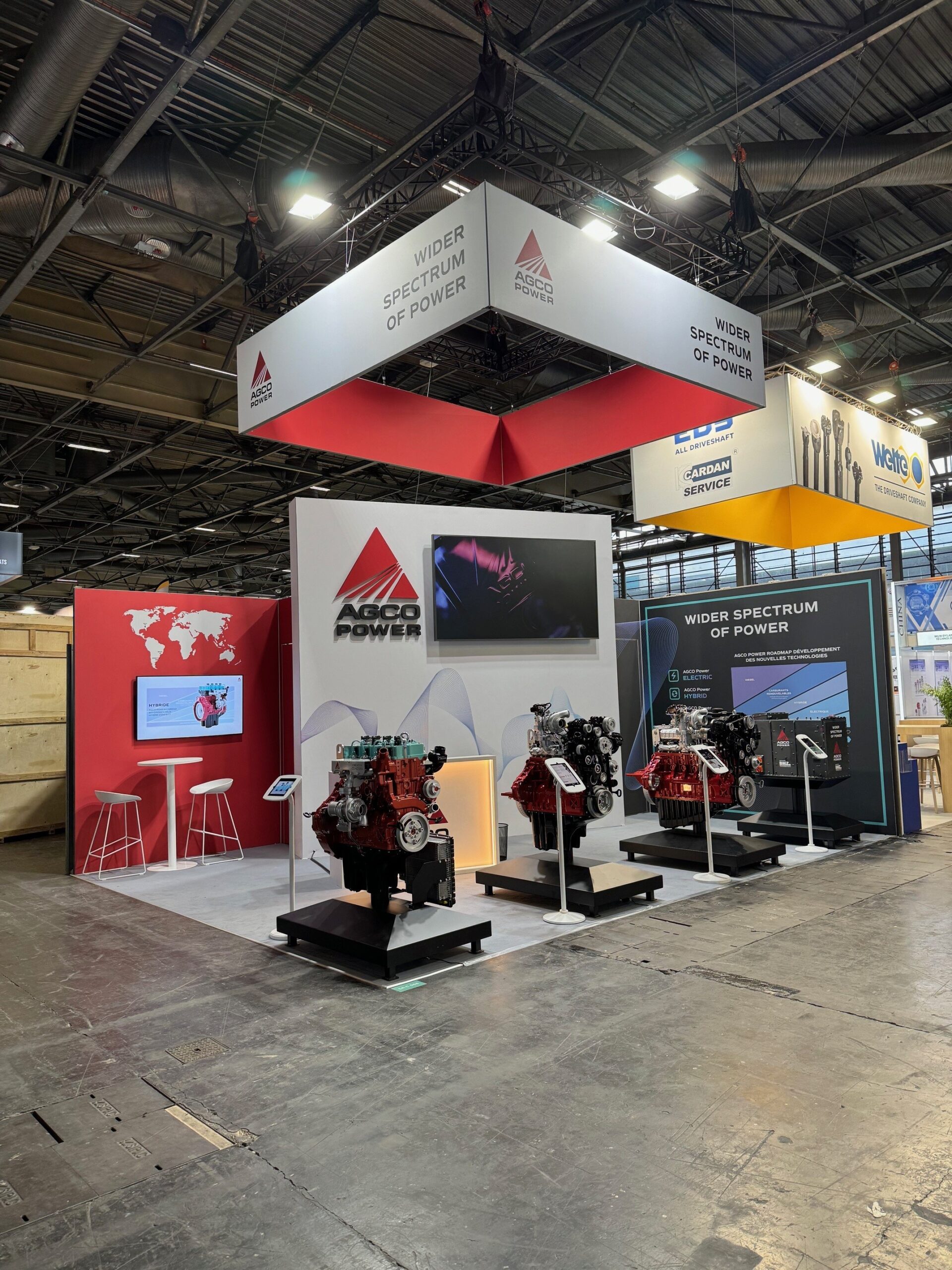 Stand fieristico industriale costruito da Qbooth per AGCO Power